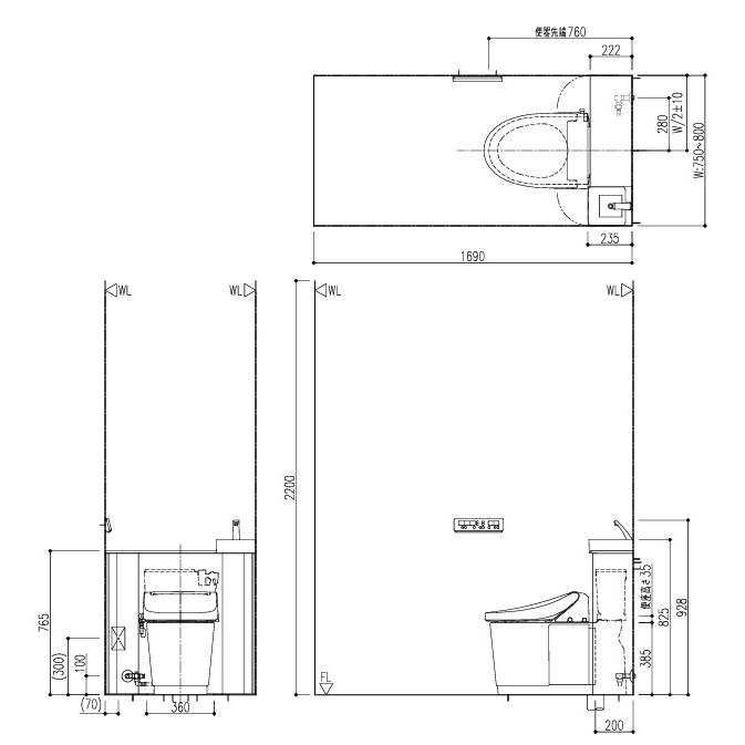 LIXIL YDS-H381S1/JZW Jフィット Ｉ型 （手洗付・Ｈ１グレード・７５０−８００ｍｍ・排水芯２００ｍｍ） メーカー直送 リクシル ■４月に価格改定あり