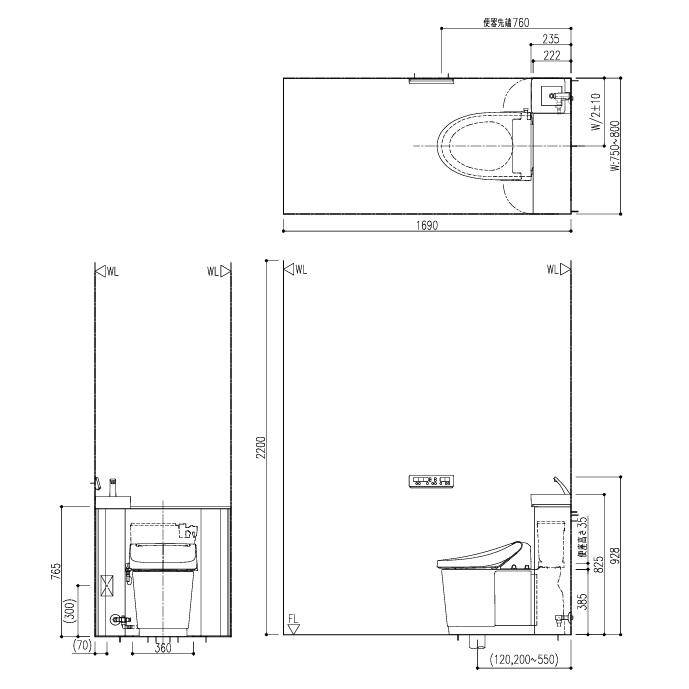 LIXIL YDS-H385H1/JZW Jフィット I型 リトイレ 手洗付・H5 LIXIL YDS-H385H1/JZW Jフィット I型 リトイレ 手洗付・H5