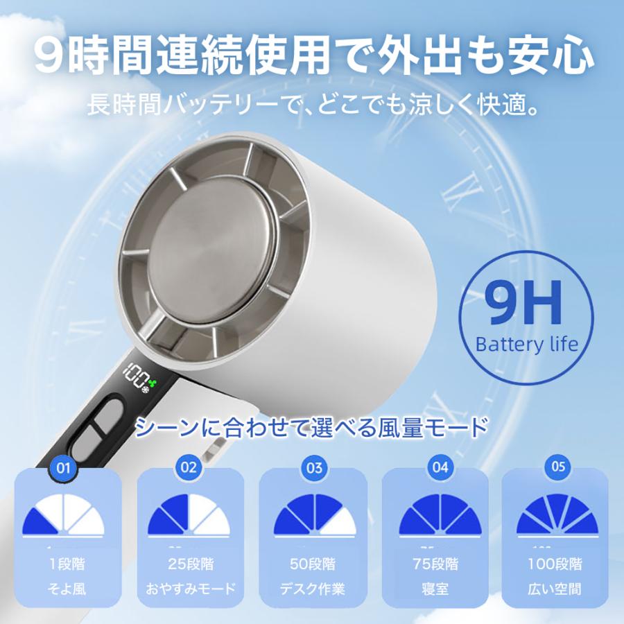 ハンディファン 冷却プレート 扇風機 冷却 小型 卓上 2025 静音 USB充電 大容量3000mAh　アイスホワイト |  | 05