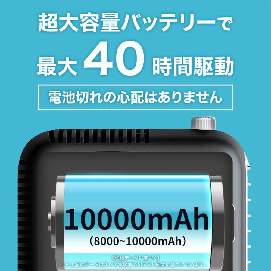 ベルトファン 空調ファン 腰掛け ハンディファン 扇風機 ファン 腰ベルトファン 10000Ah 服の中に送風 モバイルバッテリー 送風機 首かけ |  | 03