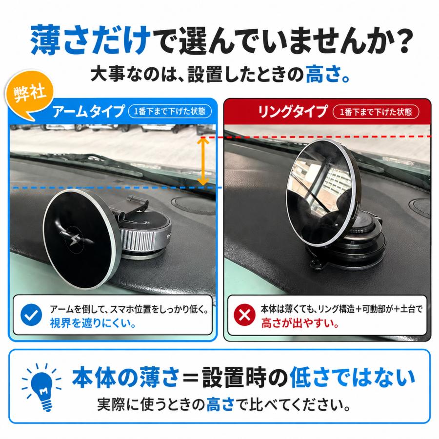 スマホホルダー 車 車載スマホホルダー 車載ホルダー マグネット ワイヤレス充電 magsafe対応 吸盤式 真空吸着 iPhone Android |  | 04