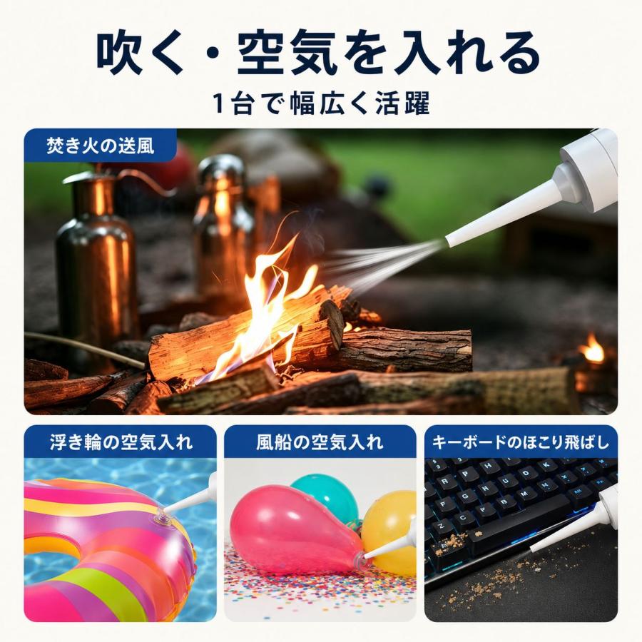 コードレスハンディ掃除機 19000Pa 吸う・吹く1台2役 車用 白 BP-005 |  | 08