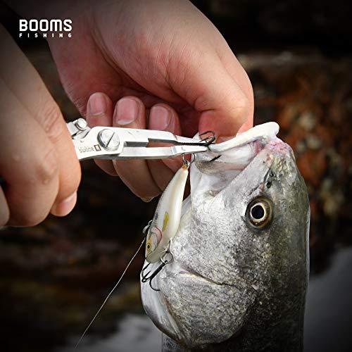 Booms Fishing H1 フィッシングプライヤー 釣りペンチ PEライン切れる フックはずし 釣りプライヤー 尻手ロープ付き ブラック｜apm-store｜02