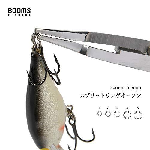 Booms Fishing H1 フィッシングプライヤー 釣りペンチ PEライン切れる フックはずし 釣りプライヤー 尻手ロープ付き ブラック｜apm-store｜04