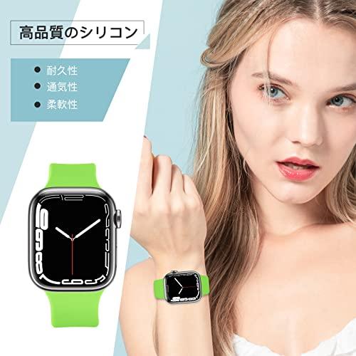 THWALK コンパチブル Apple Watch バンド ベルト 柔らかいシリコン素材のスポーツバンド 防水性 通気性 耐久性 柔軟 運動 おしゃれ 38mm 40mm 41mm 4｜apm-store｜04