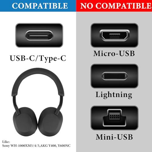 Geekria 充電ケーブル 互換性 Type-C 充電コード USB to USB-C ソニー Sony WH-1000XM5 WH-1000XM4 WH-ULT900N WH-XB920N WH-XB910N WH-CH720N に対｜apm-store｜04