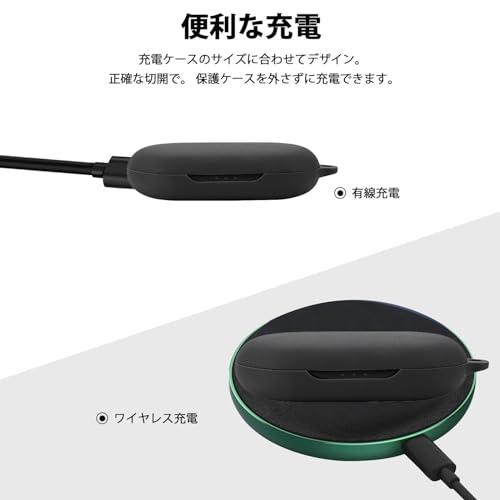 For Anker Soundcore AeroFit ケース シリコン 専用 収納カバー 全面保護 充電便利 カラビナ 紛失防止 滑り止め AUDASO 軽量 キズ防止 スリム 薄型｜apm-store｜04