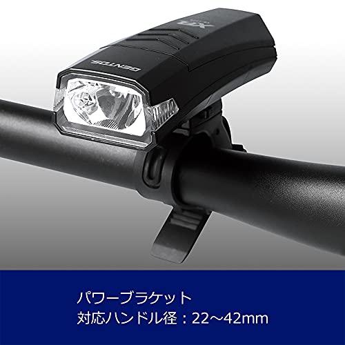 GENTOS(ジェントス) 自転車 ライト LED バイクライト 単3電池式 210ルーメン 防水 防滴 XB-450B ロードバイク ブラック｜apm-store｜07