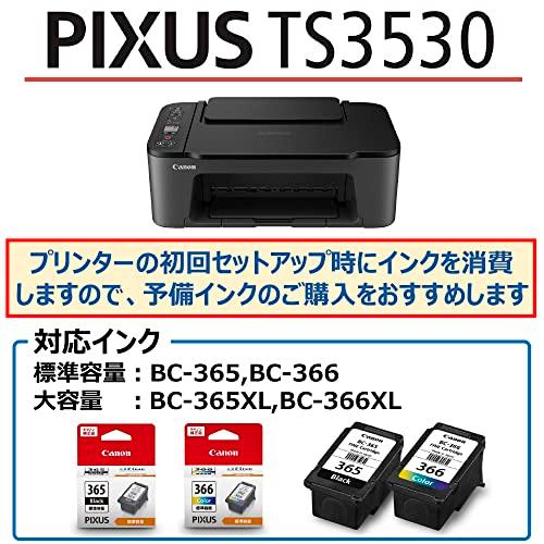 キヤノン Canon プリンター A4インクジェット複合機 PIXUS TS3530 ブラック Wi-Fi対応 テレワーク向け 2022年モデル 4色・一体型・対応インクBC-365/｜apm-store｜02