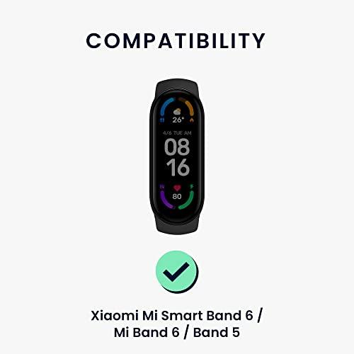 [kwmobile] 2x ベルト 対応: Xiaomi Mi Smart Band 6 / Mi Band 6 / Band 5 バンド - シリコンバンド ソフト TPU 耐久性 黒色/深緑色｜apm-store｜06