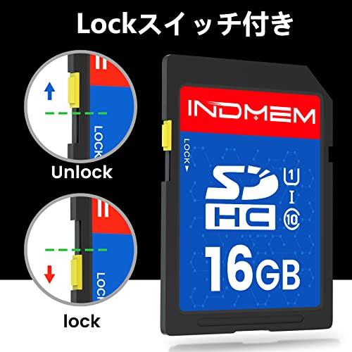 INDMEM SDカード 16GB 2枚セットSDHC メモリーカード UHS-I U1 Class10 高速 Full HD ビデオ 撮影｜apm-store｜04
