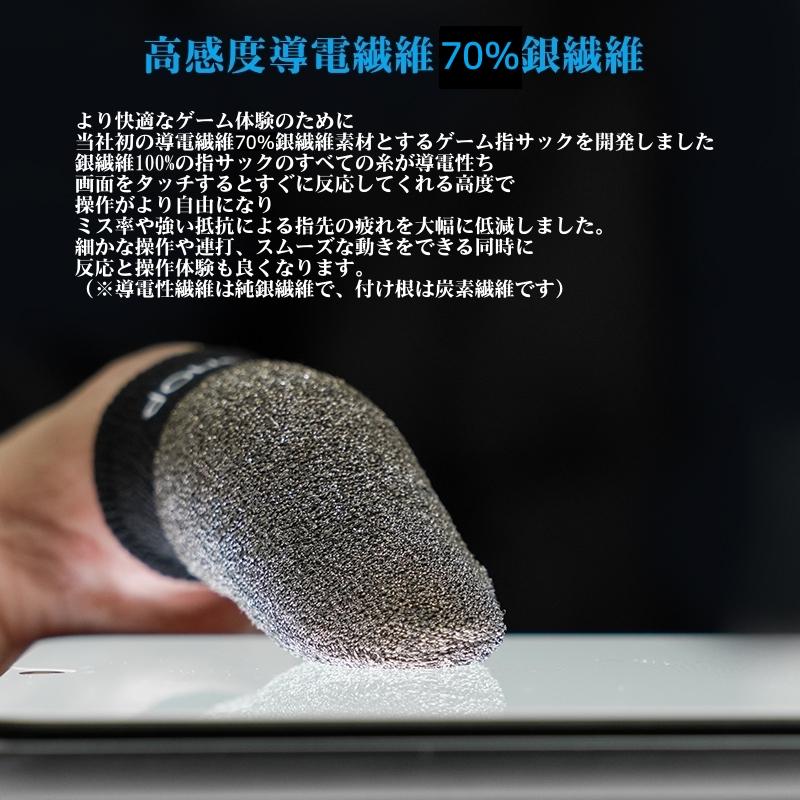 匿名配送✨指サック ゲーム用 全指対応 スマホ グレー Next controllers プロサック 指サック 極薄 0.4mm 銀繊維70