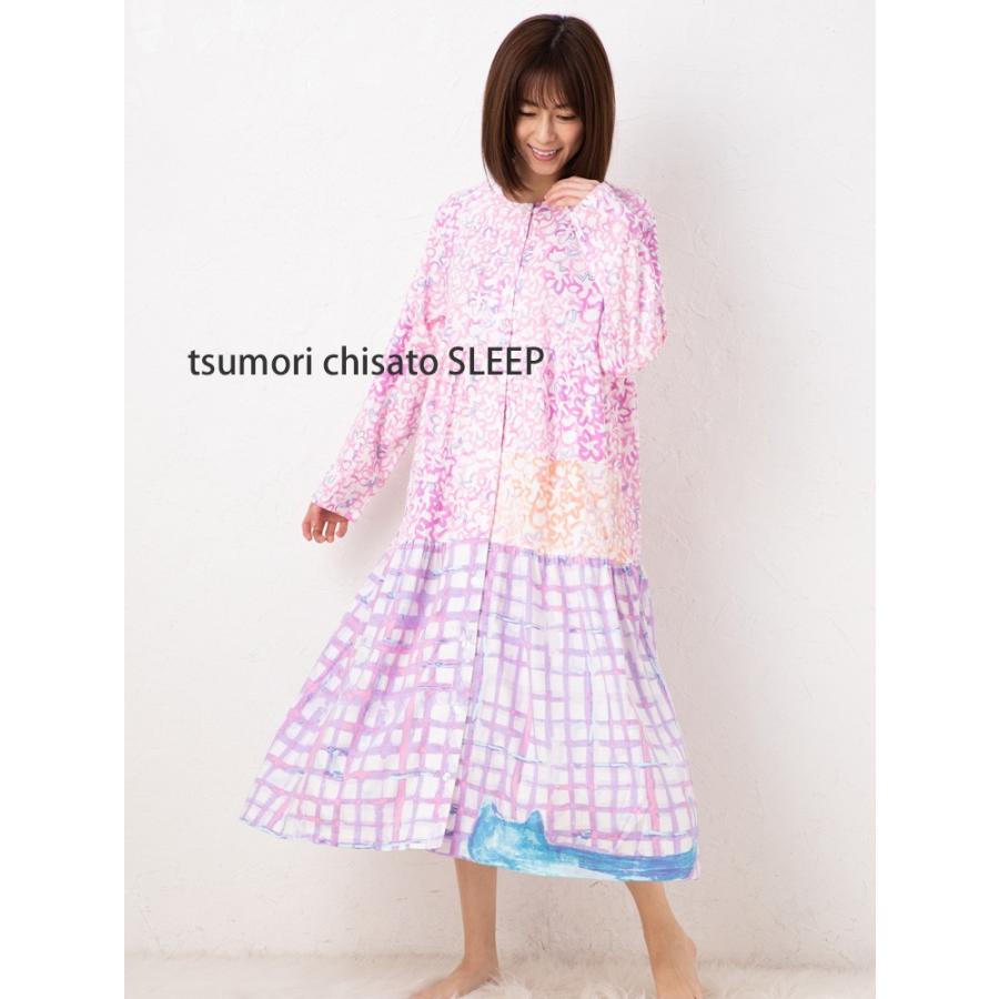 ツモリチサトスリープ 部屋着 ワンピ スムースバイオネスパネルptハッピーチェック Uno254 0409tsumori1 アポワ 通販 Yahoo ショッピング