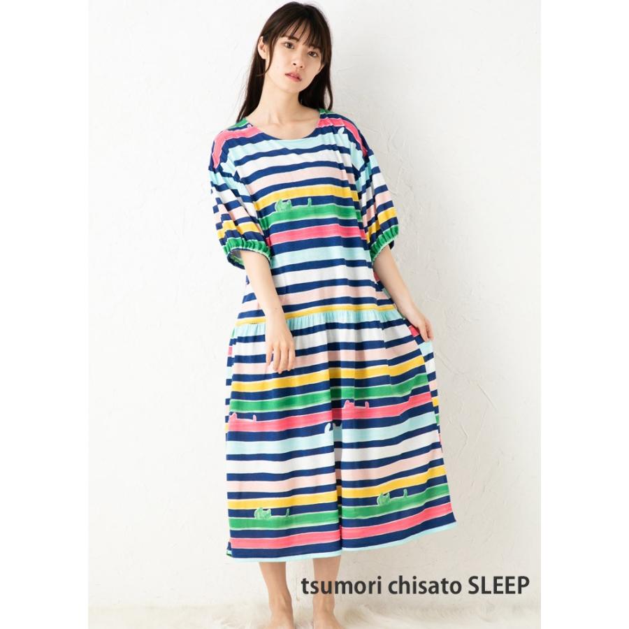 ツモリチサトスリープ 部屋着 ワンピ 天竺バイトネスptレインボーボーダー Ulp454 0530tsumori2 アポワ 通販 Yahoo ショッピング