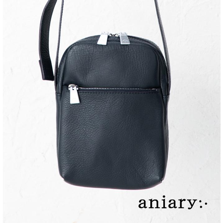 美品 アニアリ aniary ショルダーバッグ ボディバッグ シュリンクレザー aniary（アニアリ） 正規取扱店 ポイント10倍 シュリンク レザー 牛革
