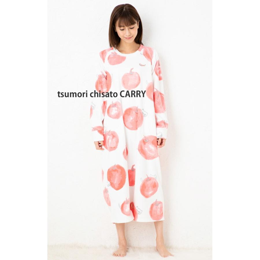 ツモリチサトスリープ 部屋着 ワンピ マイクロフリースptネコリンゴ Unr355 1003tsumori1 アポワ 通販 Yahoo ショッピング