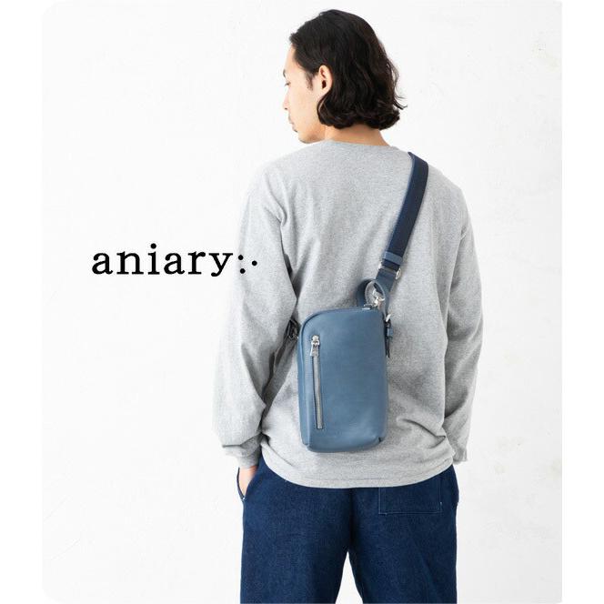 aniary アニアリ ボディバッグ クラッチバッグ シュリンクレザー aniary アニアリ ボディバッグ クラッチバッグ シュリンクレザー