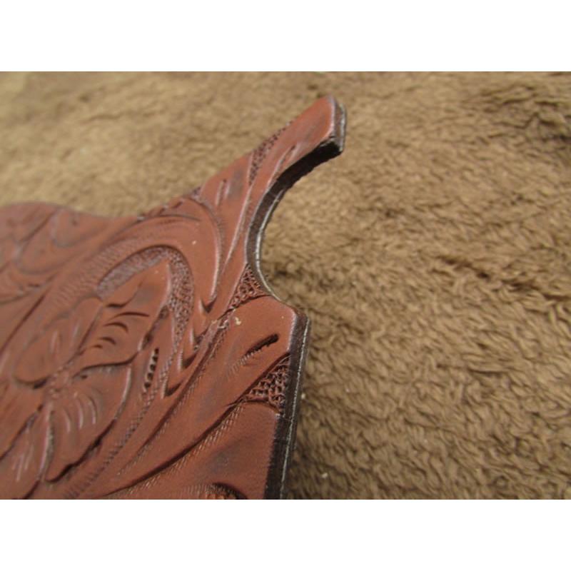 El Dorado Hand-Tooled Leather “Tele” Pickguard Brown【エルドラド レザーピックガード テレキャスター】_2