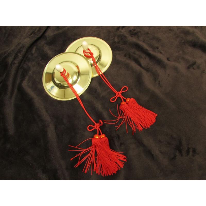 三島屋楽器店 チャッパ (手拍子) 4寸 (直径 約12.1センチ） 2枚一組