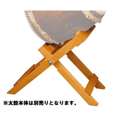岡田屋布施 太鼓 和太鼓 本欅胴 1尺3寸 折り畳み台付き
