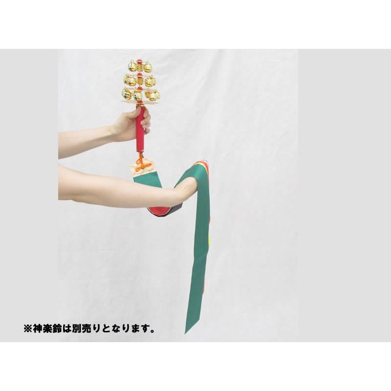 全音 神楽鈴用五色絹（ミナロン製）90センチ (約2尺9寸) NO.5040220