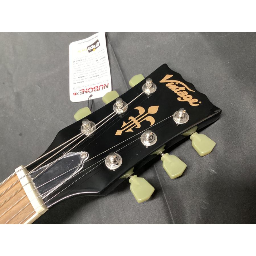 Vintage Guitars V100BLK Gloss Black (レスポールタイプ ヴィンテージ