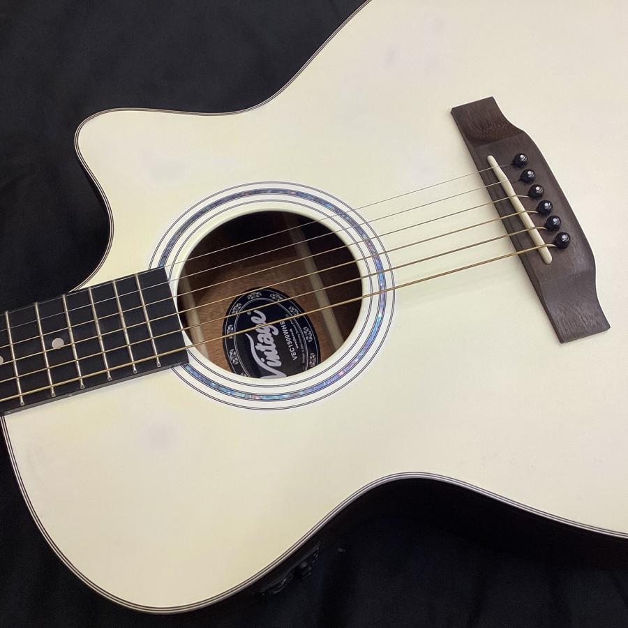 Vintage VEC1900/WHS(ヴィンテージ アコースティックギター エレアコ