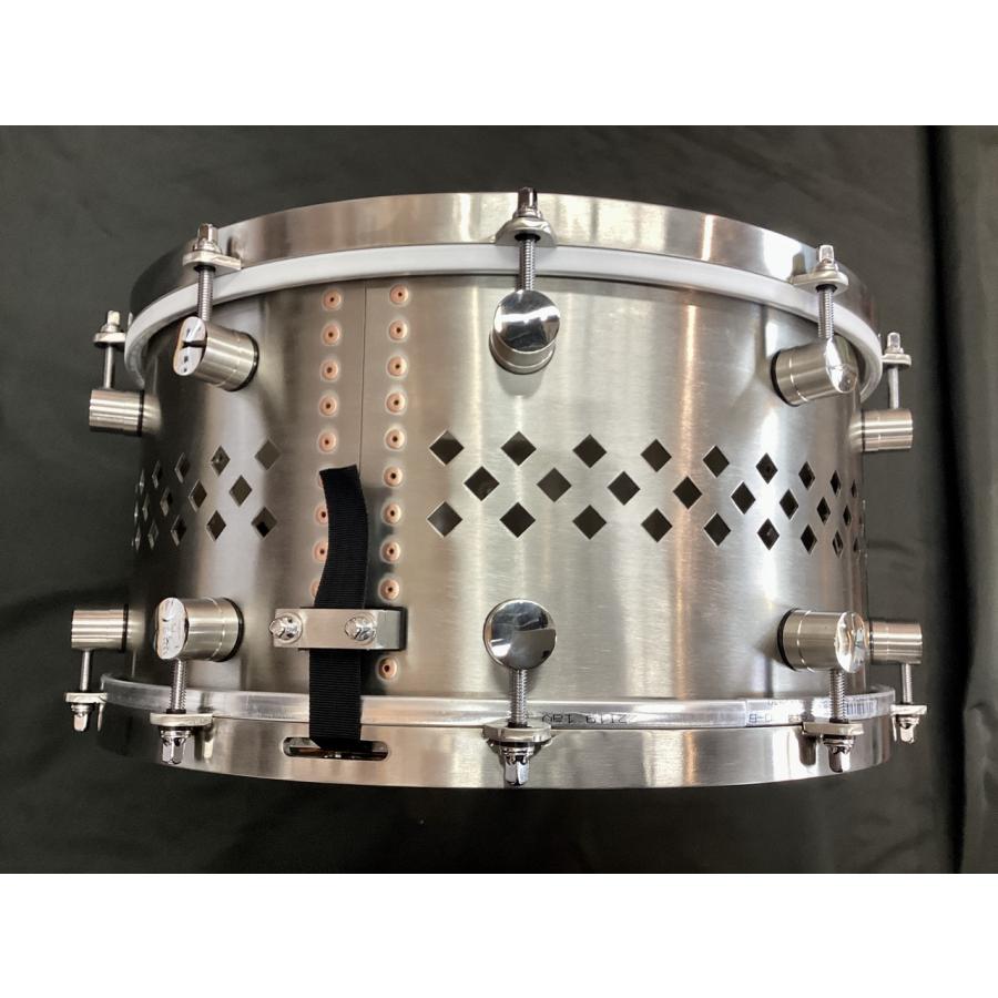 VK DRUMS (Van Kleef Custom Drums) 14x7 1.5mm Stainless Steel Central Lattice Cut Snare｜apollon｜07