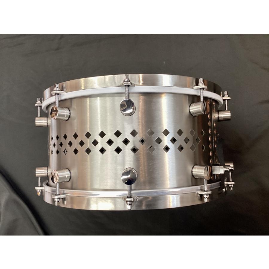 VK DRUMS (Van Kleef Custom Drums) 14x7 1.5mm Stainless Steel Central Lattice Cut Snare｜apollon｜08