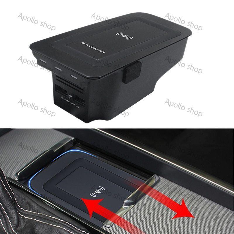 携帯充電器 車 車載 ワイヤレスチャージャー 非接触型 スマホ充電器 ボルボ Xc90 Xc60 S90 V90 ブラック P Apollo Shop 通販 Yahoo ショッピング