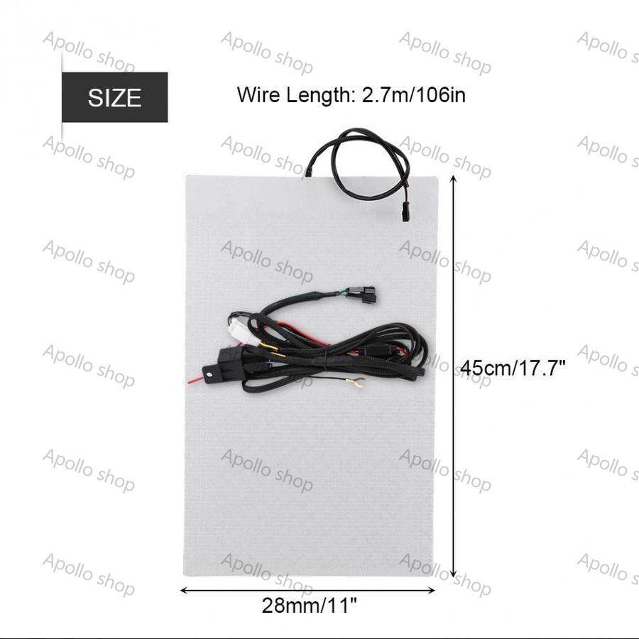 シートヒーター キット 12V 汎用 炭素繊維 パッド マット 車用 スイッチ付き エレメントカバーヒーター 温度調整 過熱