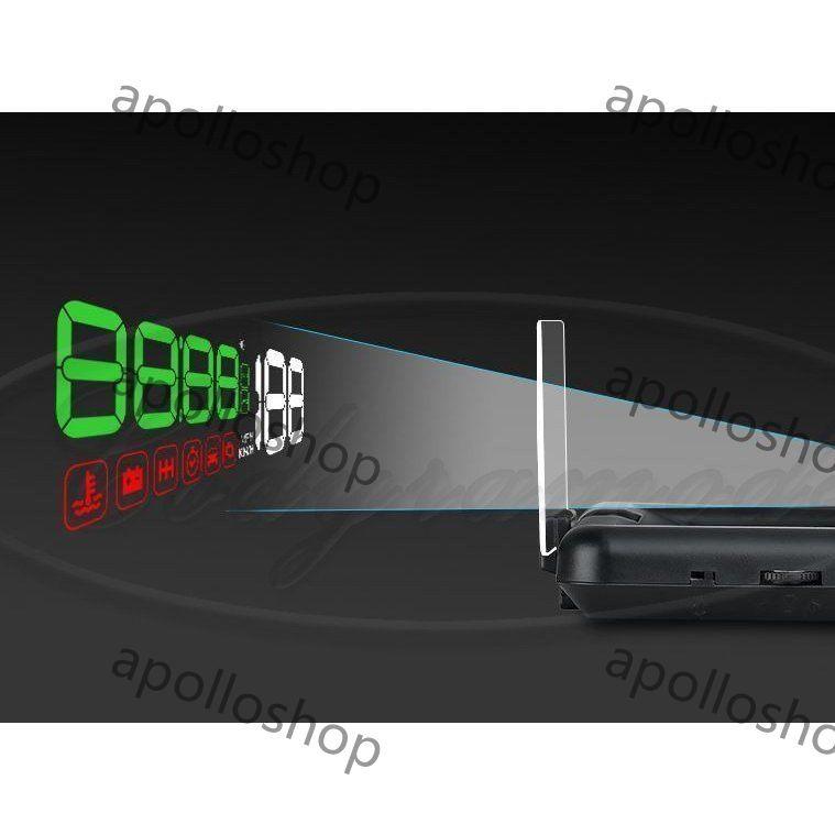 最新型 ヘッドアップディスプレイ スピードメーター タコメーター 走行距離 走行時間 燃費 時刻 水温 電圧 多機能 プロジェクター式 | ブランド登録なし | 03