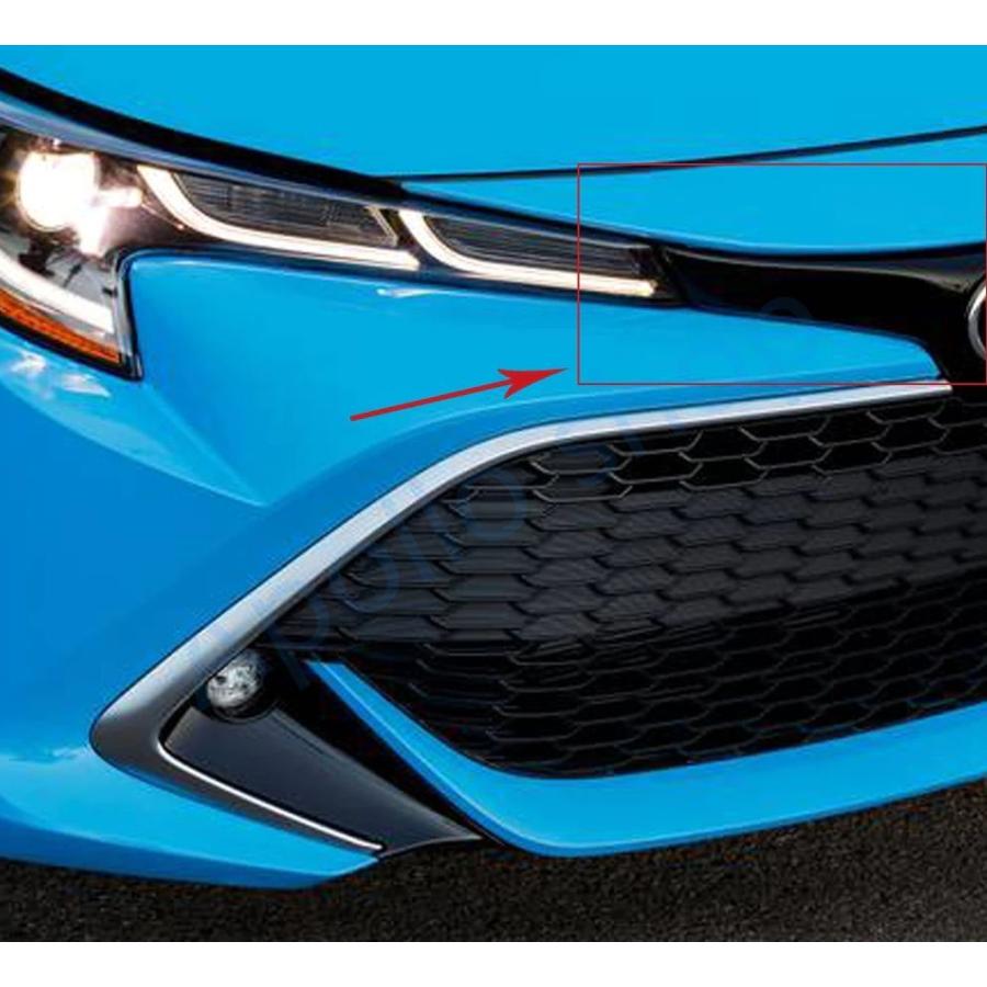 トヨタカローラ2019 2020用クロームフロントロゴマークハッチバックグリッドグリル装飾カバートリムフレームスティック