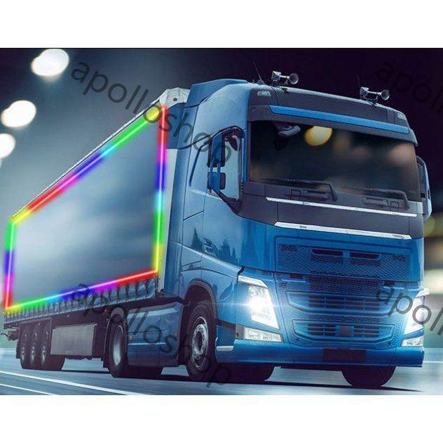24vトラック専用流れるledテープライトledイルミネーションrgb変色アクセサリーランプ1枚2 4m 防水led車内装飾ライトック外装パーツ Pac Apollo Shop 通販 Yahoo ショッピング