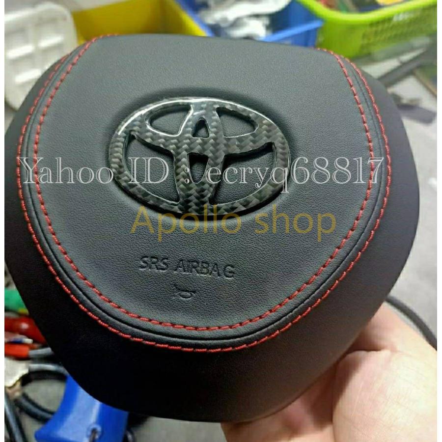 トヨタ エアバッグカバー 本革 カーボン カローラ/RAV4 AXAH52 AXAH54 