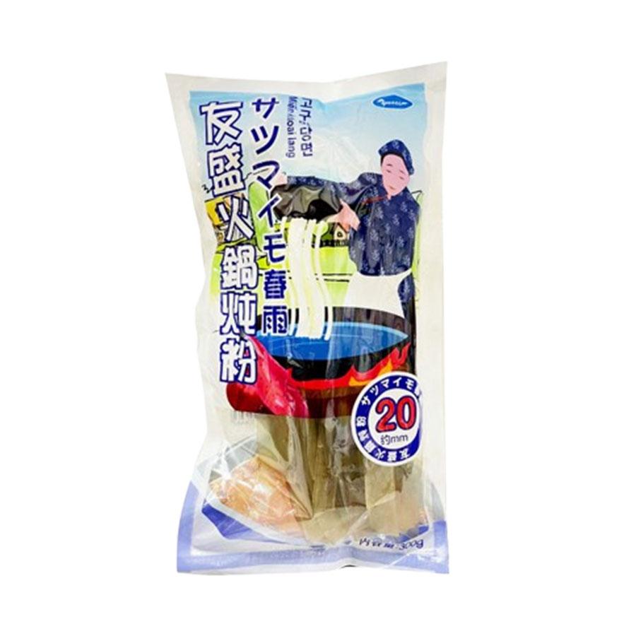 友盛貿易 サツマイモ 春雨 300g ( 2cm幅 / 太帯春雨 火鍋 麻辣湯