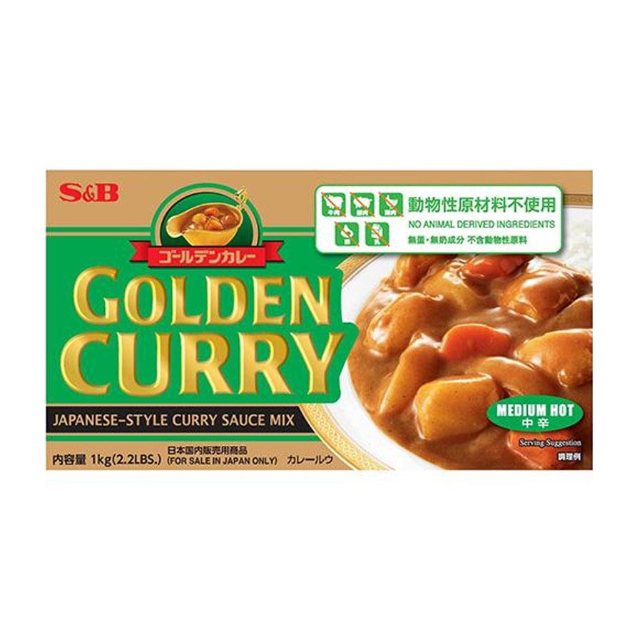 エスビー食品 S&B ゴールデンカレー 中辛 (動物性原料不使用) 1kg