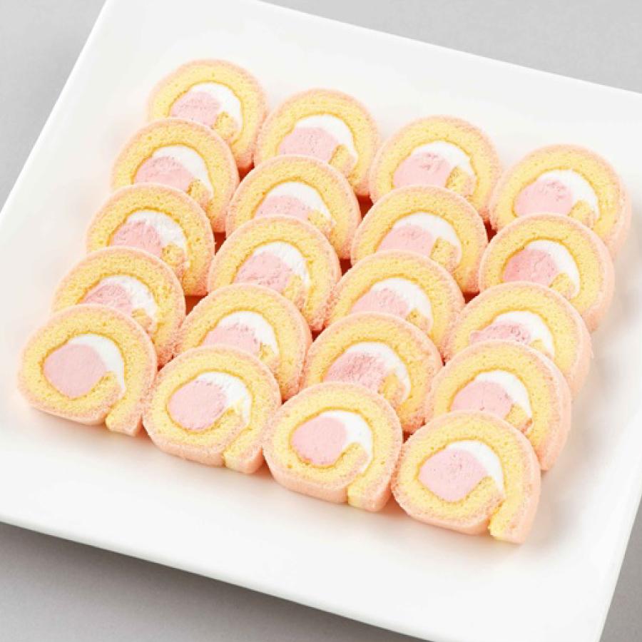 日東ベスト カット済み ロールケーキ ( いちご ) 210g(20カット