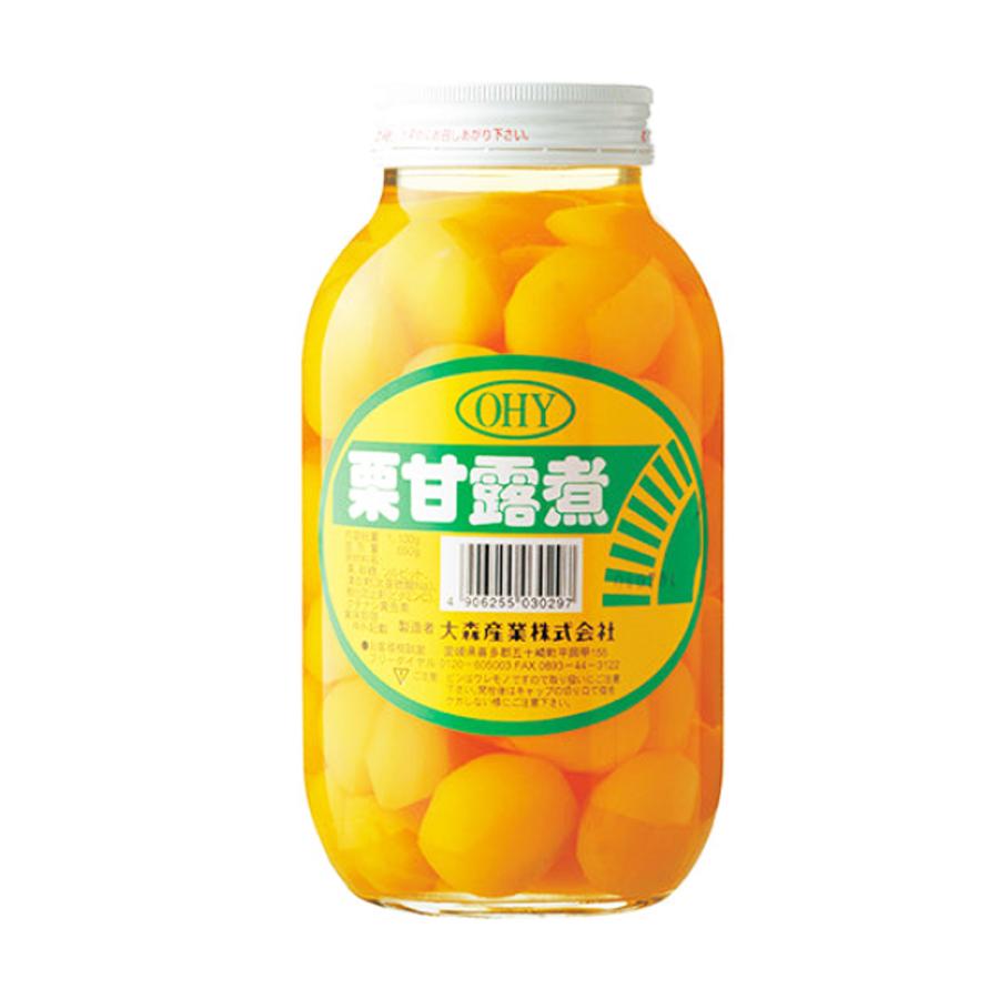 大森 栗 甘露煮 大瓶 1.1kg ( 韓国産 / 40~60粒入り マロン 栗
