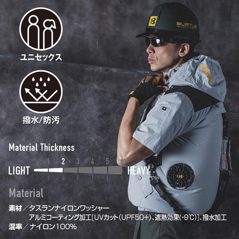 BURTLE（バートル） エアークラフト AC1156 XXL AC10-1 30Vセット 半袖