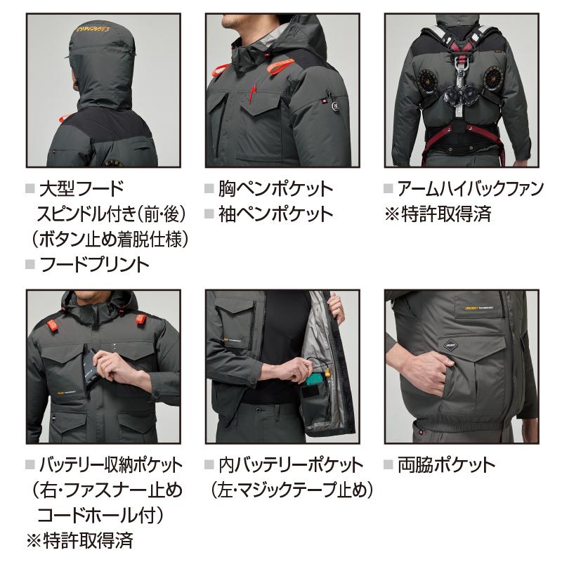 BURTLE（バートル） エアークラフト AC2106 s~xl AC10-1 30V セット