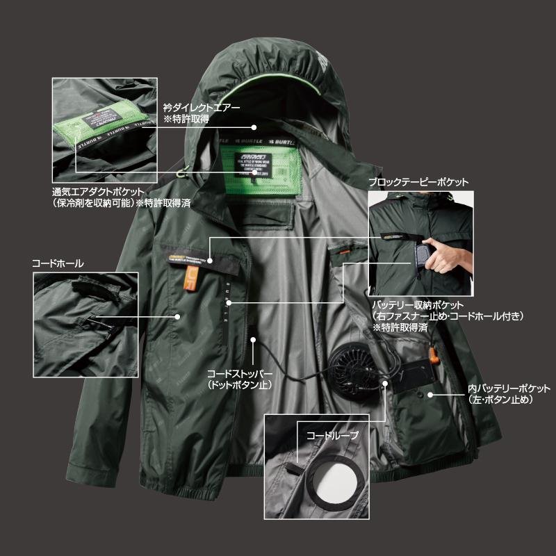 BURTLE バートル BURTLE エアークラフト AC2026 s-xl サイド