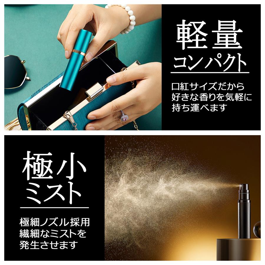 アトマイザー 香水 クイックチャージ式 詰め替えボトル 香水スプレー 5ml 瓶 携帯 旅行 持ち運び パフューム おしゃれ | Risa | 18
