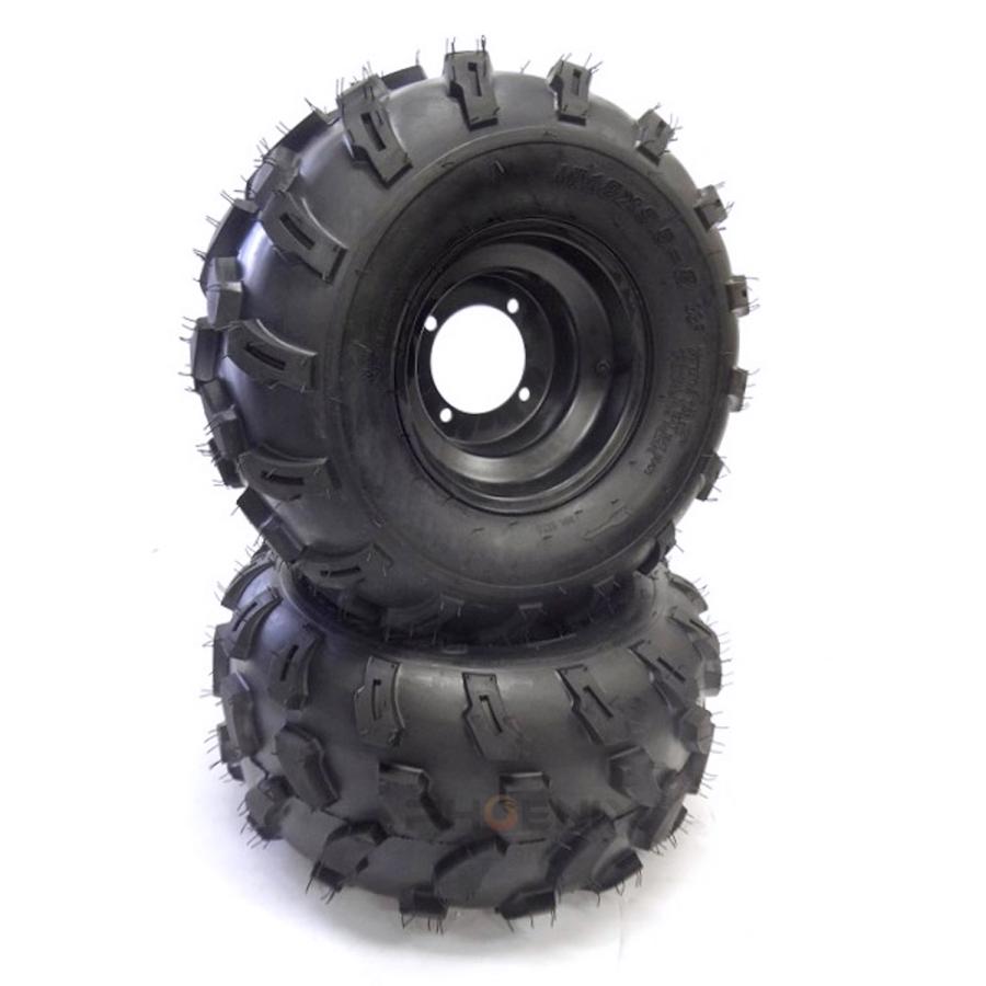 CKカスタム タイヤ ホイール 8インチ 4穴 左右 2本セット 18×9.5-8