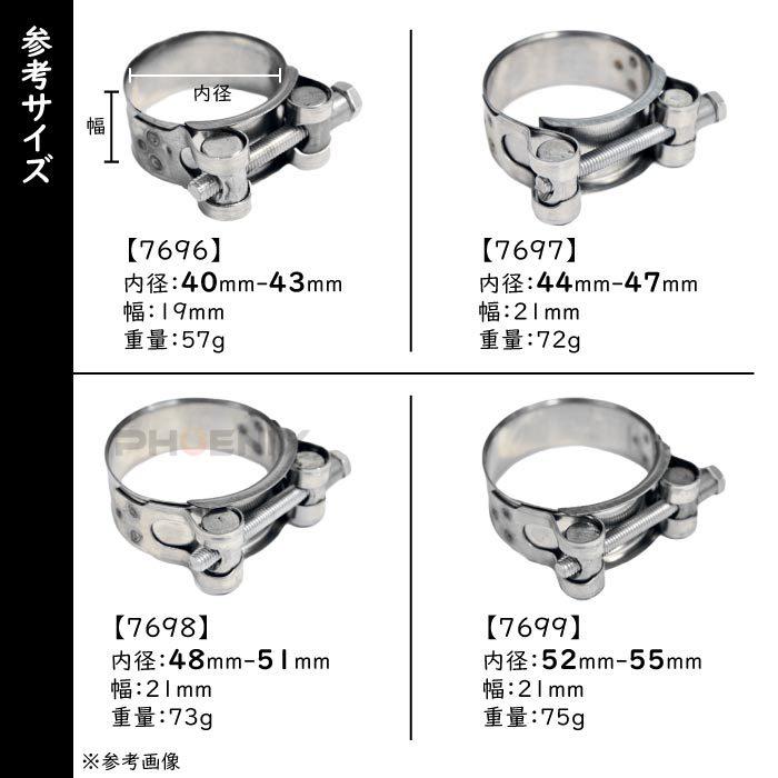 CKカスタム ステンレス マフラーバンド クランプ サイレンサー
