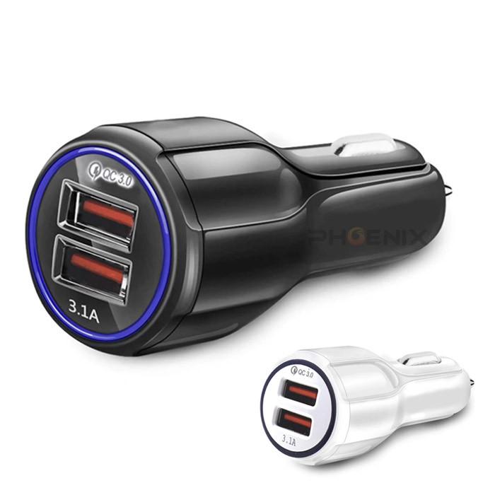 シガーソケット カーチャージャー USB 2ポート Quick Charge 3.0 12V 24V 充電器 急速充電 車 トラック iPhone  スマホ タブレット Android ゲーム :c05899:AiAi - 通販 - Yahoo!ショッピング