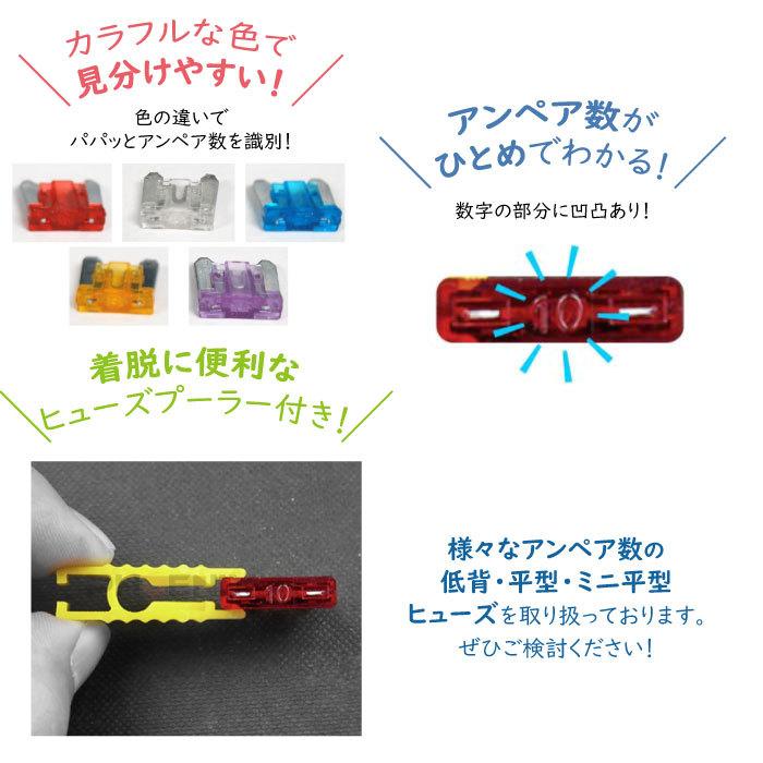 CKカスタム 低背ヒューズ 10種 100個セット ヒューズクリップ ケース付
