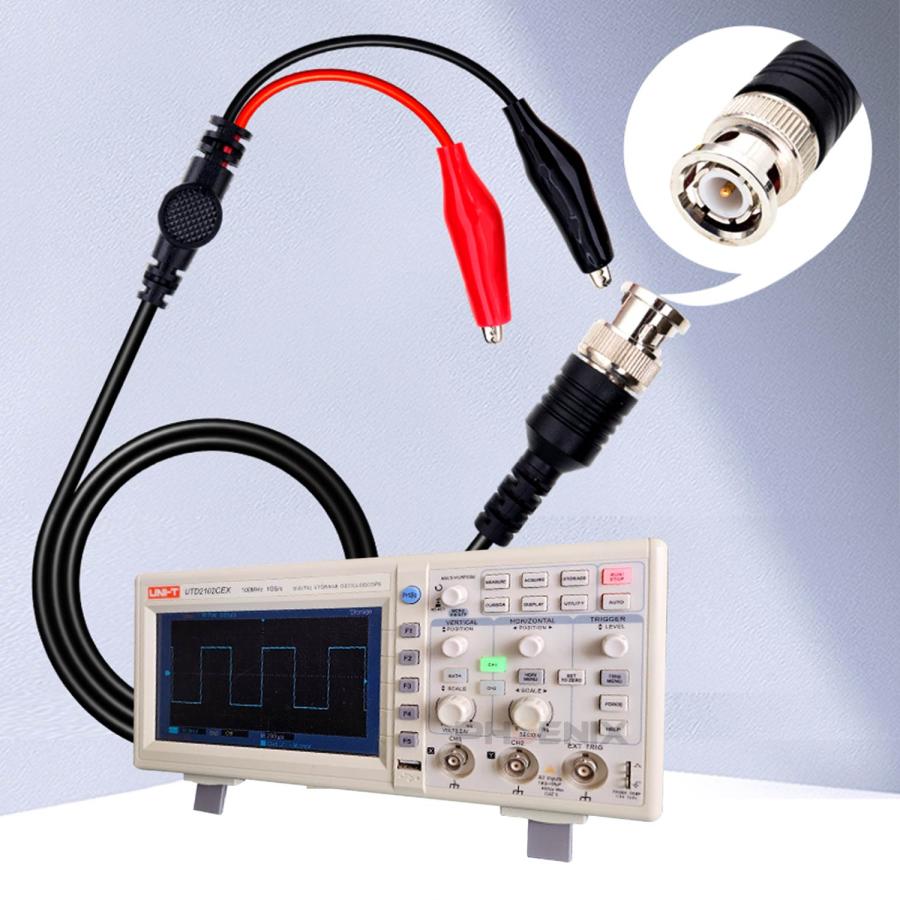 テストリード テストケーブル ワニ口 1m オシロスコープ BNCオスプラグ 4mm クリップ Q9 プローブ バナナプラグ z07991