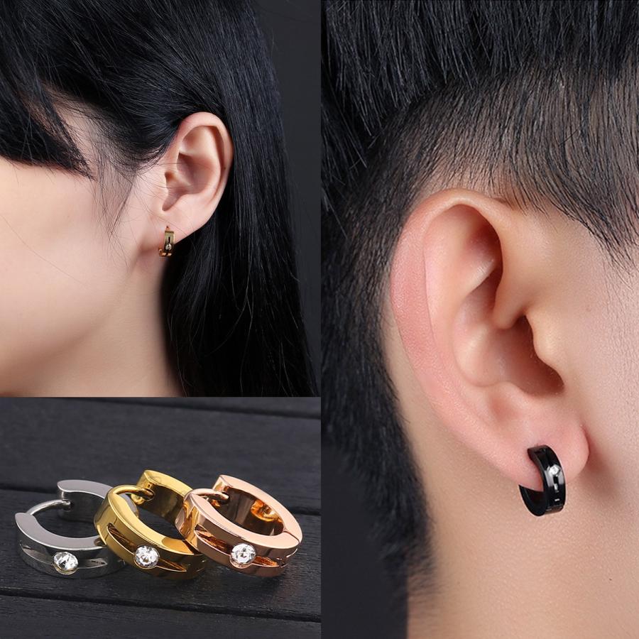 Risa（リサ） ピアス フープ 片耳 金属アレルギー 対応 シンプル 一粒