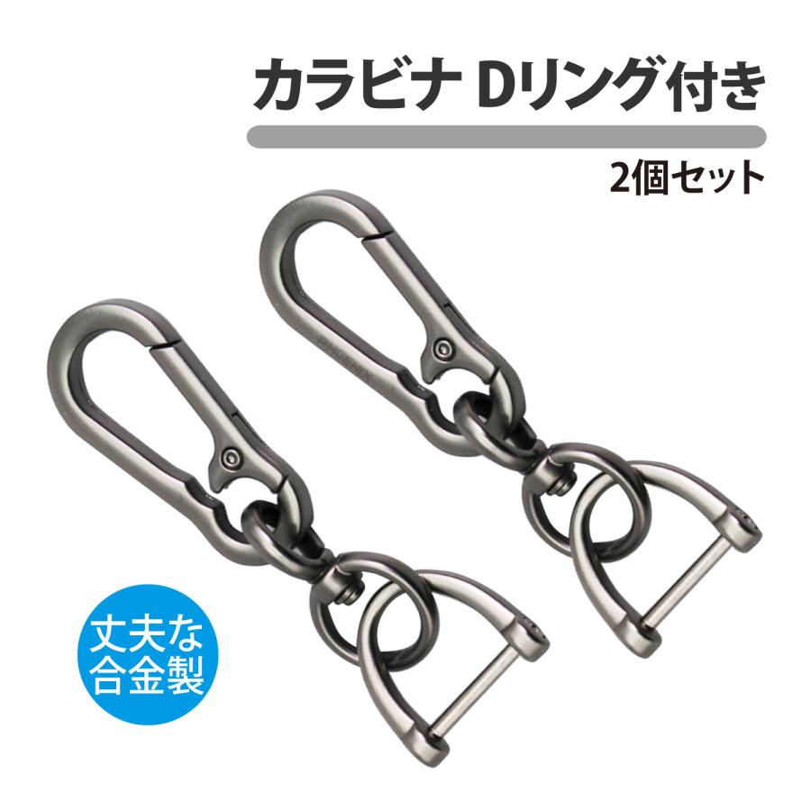 CKファクトリー カラビナ Dリング キーホルダー キーリング 2個 軽量